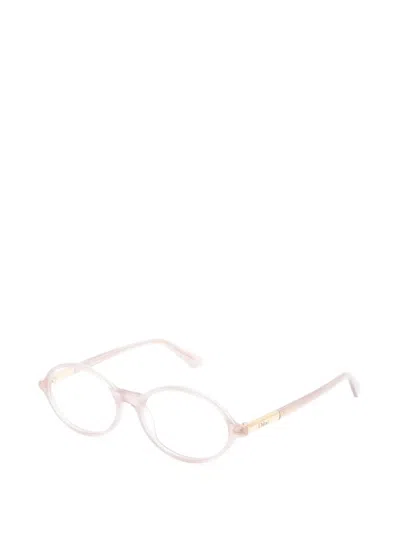 Chloé Round-frame Glasses In Neutral