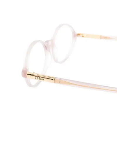 Chloé Round-frame Glasses In Neutral