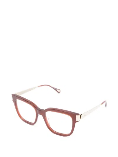 Chloé Square-frame Glasses In Brown