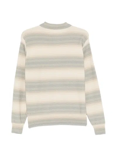 Auralee Stripe-pattern Knit Cardigan In Multi