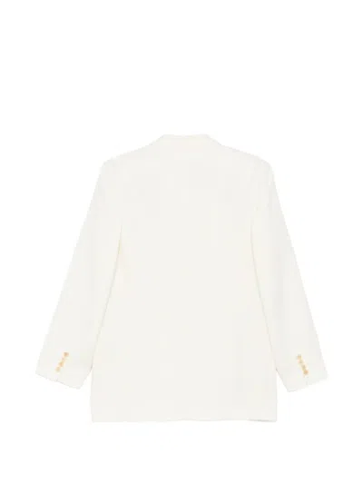 Auralee Double-breasted Blazer In White