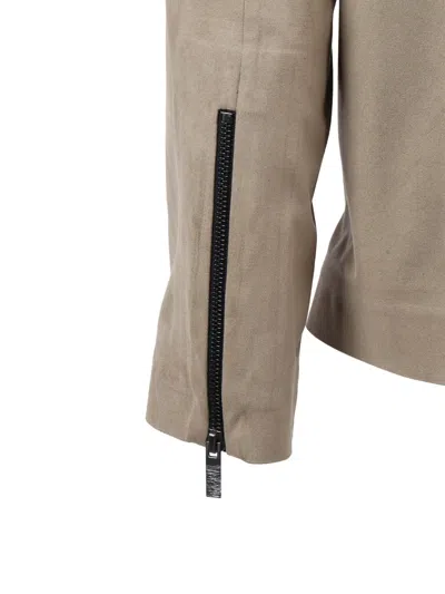 Rrd Zip Biker Jacket In Brown