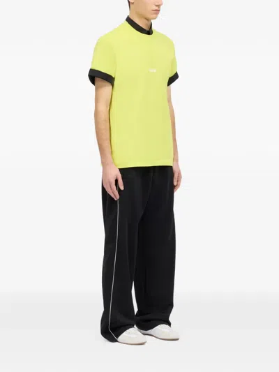 Msgm Logo T-shirt In Yellow
