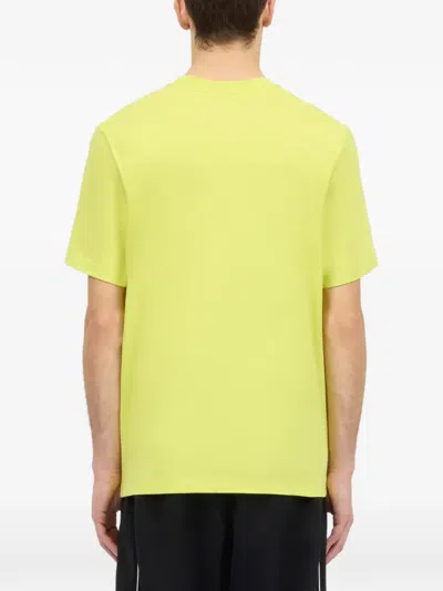 Msgm Logo T-shirt In Yellow