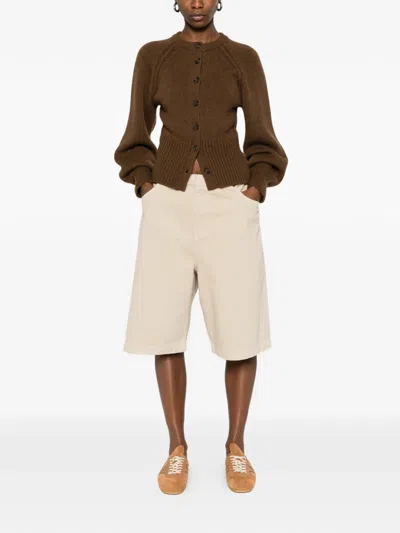 Entire Studios Spar Elasticated Shorts In Neutral