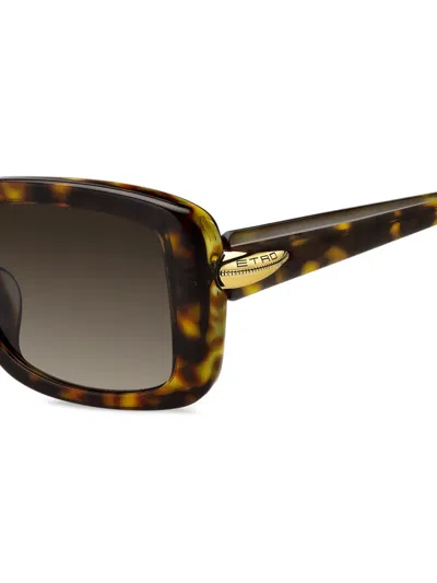 Etro Rectangle-frame Sunglasses In Brown