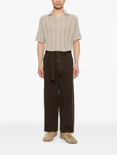 Entire Studios Gully Belt Trousers In Brown