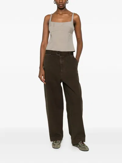 Entire Studios Gully Belt Trousers In Brown