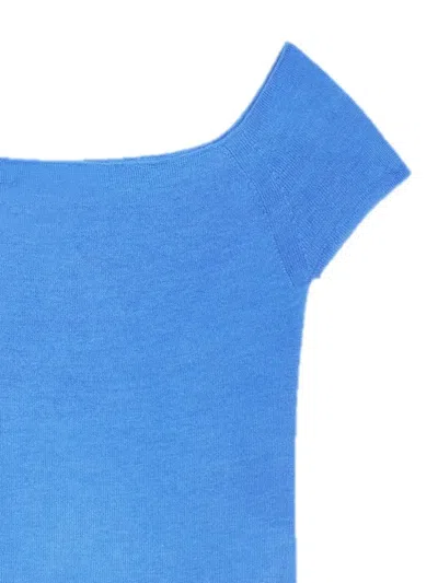 Bompard Ribbed Top In Blue