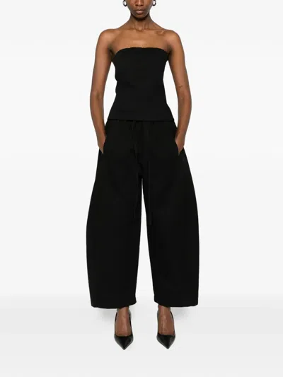 Entire Studios Loft Drawstring Trousers In Black
