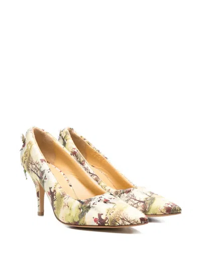 Undercover Beaded-embellishment Printed Pumps In Multi