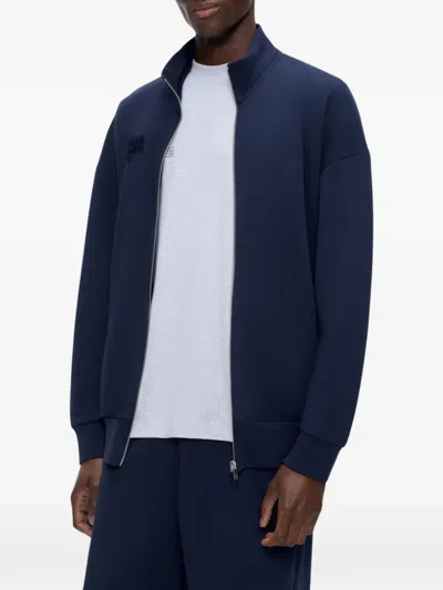 Pangaia Zip-up Sweatshirt In Blue