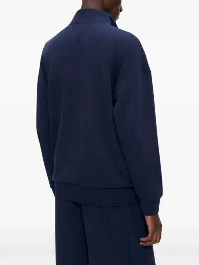 Pangaia Zip-up Sweatshirt In Blue