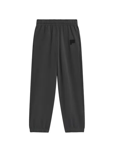 Pangaia Logo-patch Track Pants In Black