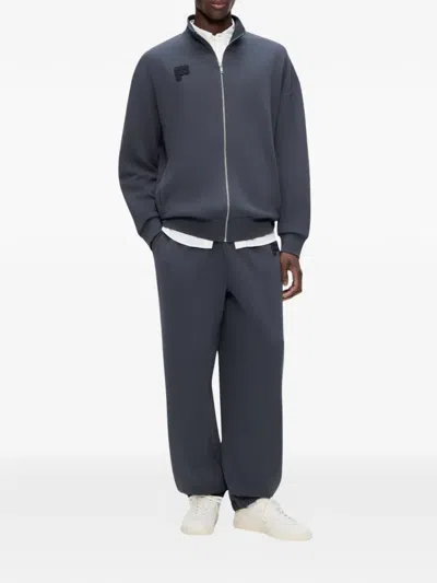 Pangaia Logo-patch Track Pants In Black