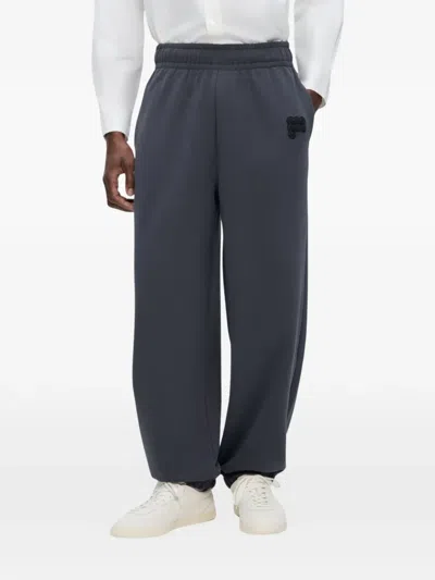 Pangaia Logo-patch Track Pants In Black