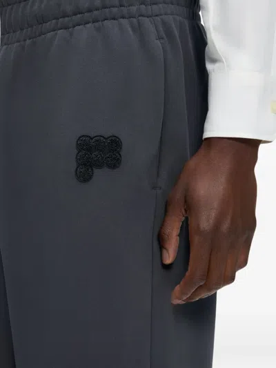 Pangaia Logo-patch Track Pants In Black