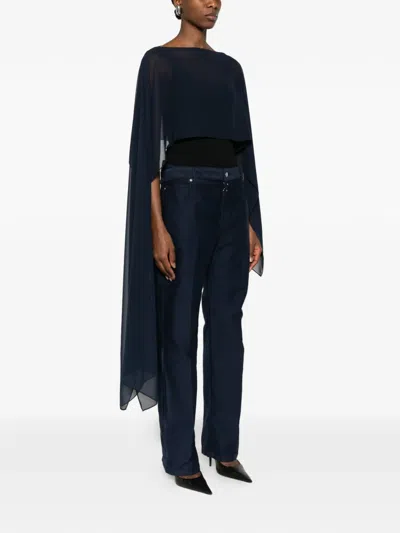 Gianluca Capannolo Sheer Scarf In Blue