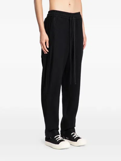 Thom Krom Drawstring Wool Trousers In Black