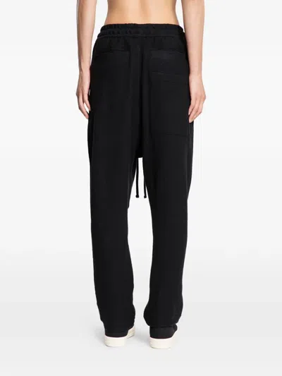 Thom Krom Drawstring Wool Trousers In Black