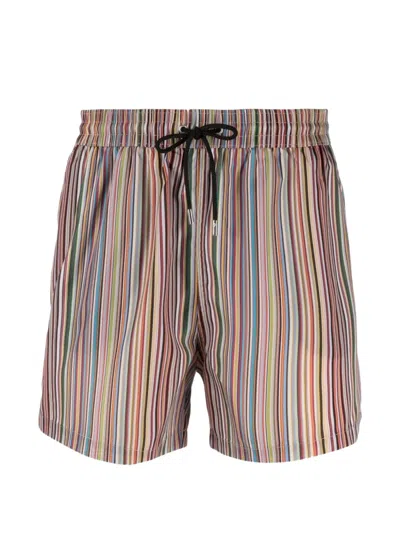 Paul Smith Signature Stripe Swim Shorts In Multi