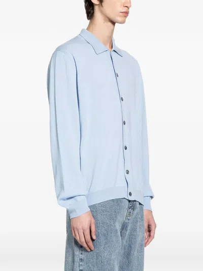 Second / Layer Frankie Wool Cashmere Polo In Blue
