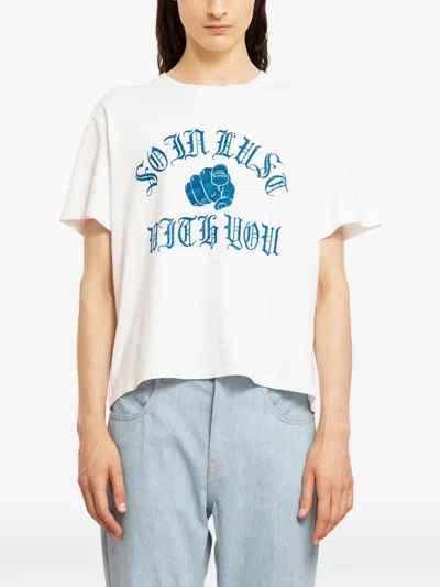 Second / Layer Graphic T-shirt In White