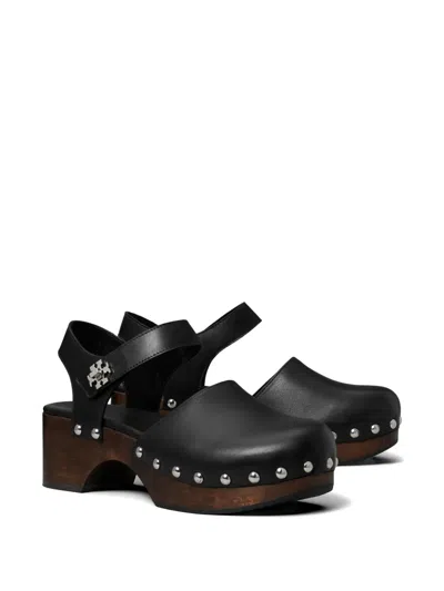 Tory Burch Turnlock Clogs In Black