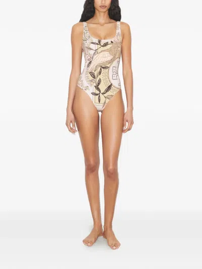 Tory Burch Printed Swimsuit In Multi
