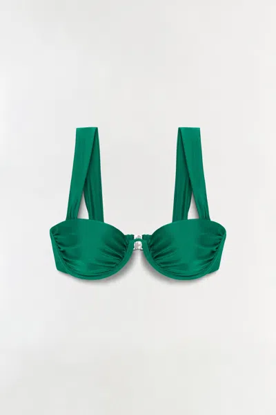 Simkhai Anniston Bikini Top Kelly Green