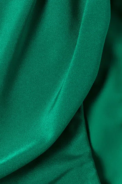 Simkhai Teya High Waisted Ruched Bikini Bottom In Green