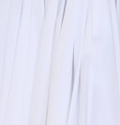 Ami Alexandre Mattiussi Ami Paris Cotton Midi Corolla Skirt In White