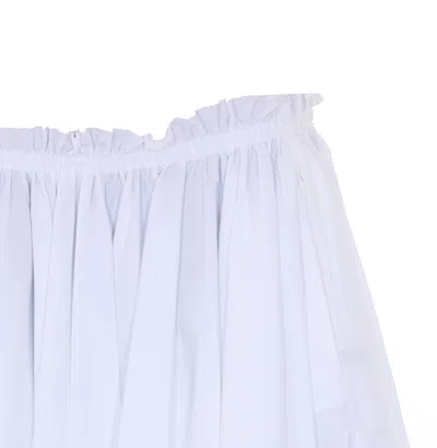 Ami Alexandre Mattiussi Ami Paris Cotton Midi Corolla Skirt In White