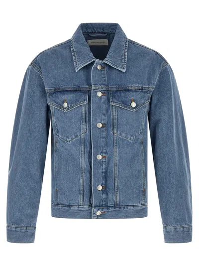 Dries Van Noten Light Blue Solid Jackets In Blue