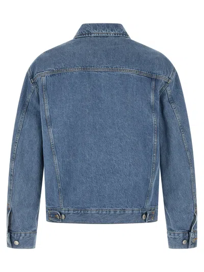 Dries Van Noten Light Blue Solid Jackets In Blue
