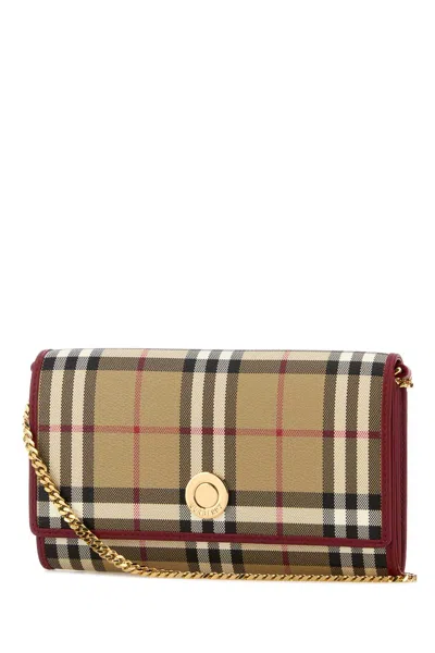 Burberry Printed Canvas Check Wallet