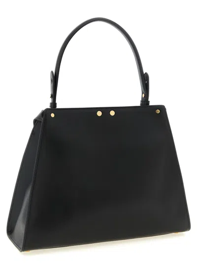 Fendi Medium Way Leather Shoulder Bag In Black