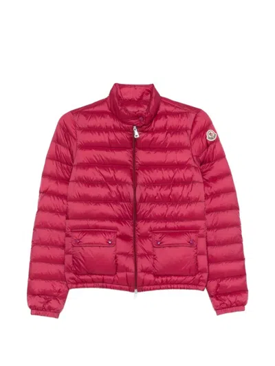 Moncler Lans Sport Jacket Raspberry Log Patch In Pink