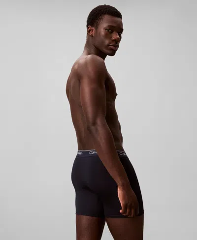 Calvin Klein Men's Microfiber Stretch 3-pack Boxer Brief In Multi