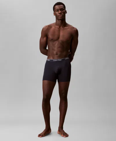 Calvin Klein Men's Microfiber Stretch 3-pack Boxer Brief In Multi