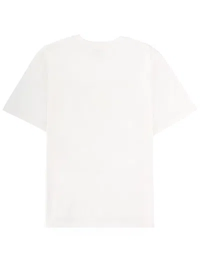 Casablanca Men White Crewneck T-shirt With Logo Print On The Front In Cotton Man