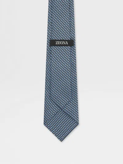 Zegna Geometric-patterned Jacquard Tie In Multi