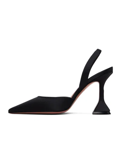 Amina Muaddi Holli 95 Sling Pointed-toe High-heeled Sandals In Black