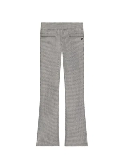 Courrèges Houndstooth Trousers In Gray
