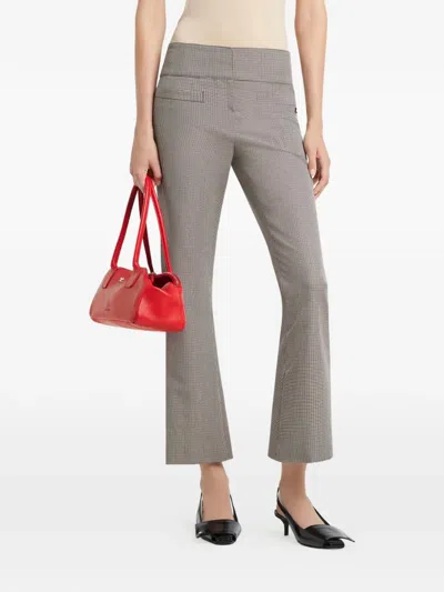 Courrèges Houndstooth Trousers In Gray