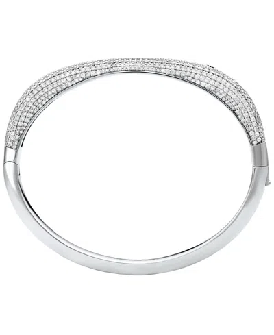 Michael Kors Soft Square Bangle Bracelet In Silver