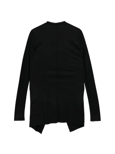Julius Oblique-cut T-shirt In Black