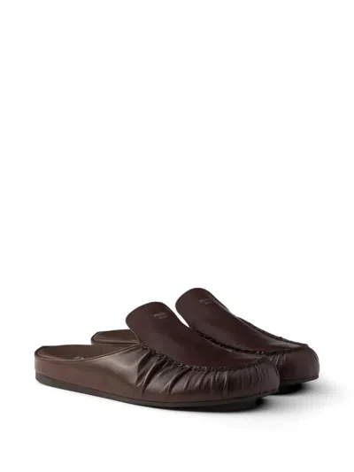 Prada Leather Mules In Multi