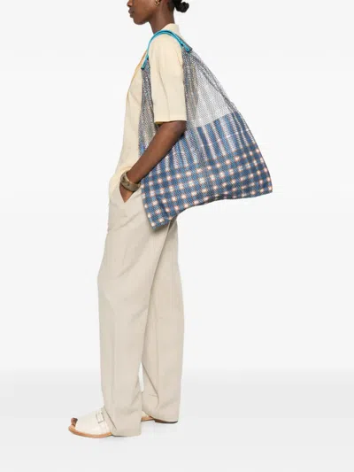 Epice Elvizer B Patterned Shoulder Bag In Blue