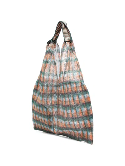 Epice Udaipur Check-pattern Tote Bag In Orange